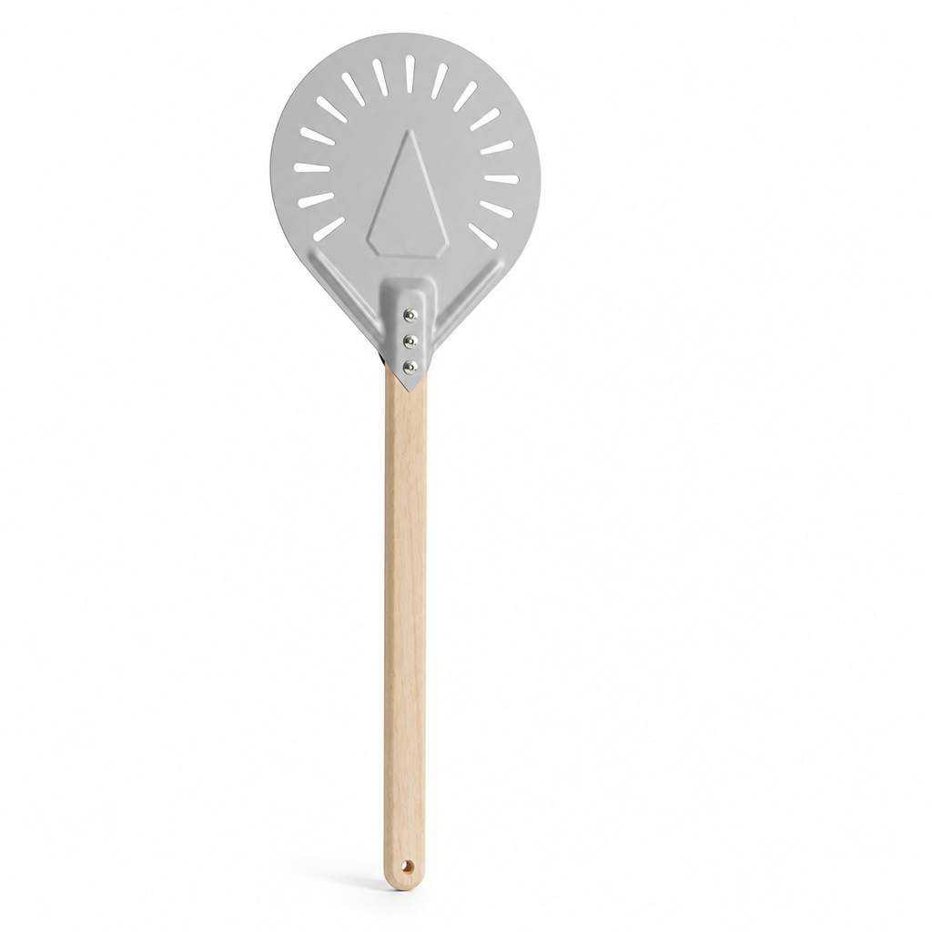 Pizza Peel Perforated Aluminum Blade Long Beech Handle