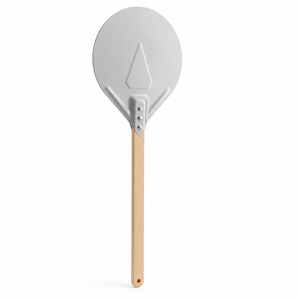 Pizza Peel Perforated Aluminum Blade Long Beech Handle
