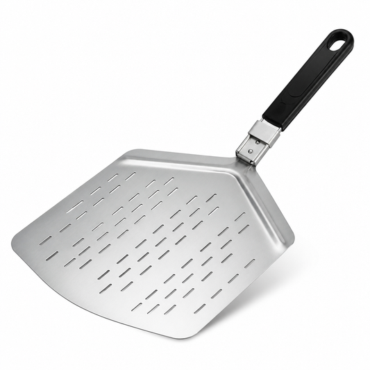Pizza Peel Perforated Stainless Steel Foldable Lockable Handle