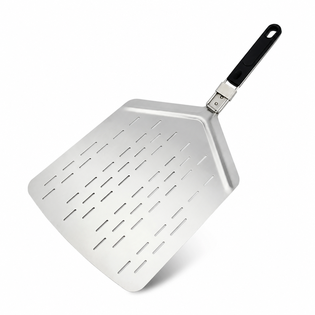 Pizza Peel Perforated Stainless Steel Foldable Lockable Handle
