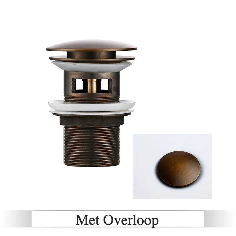 Pop-Up Drain Stopper Solid Brass One-Touch
