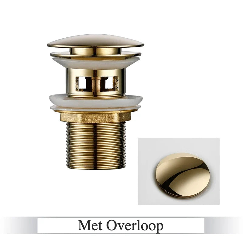 Pop-Up Drain Stopper Solid Brass One-Touch