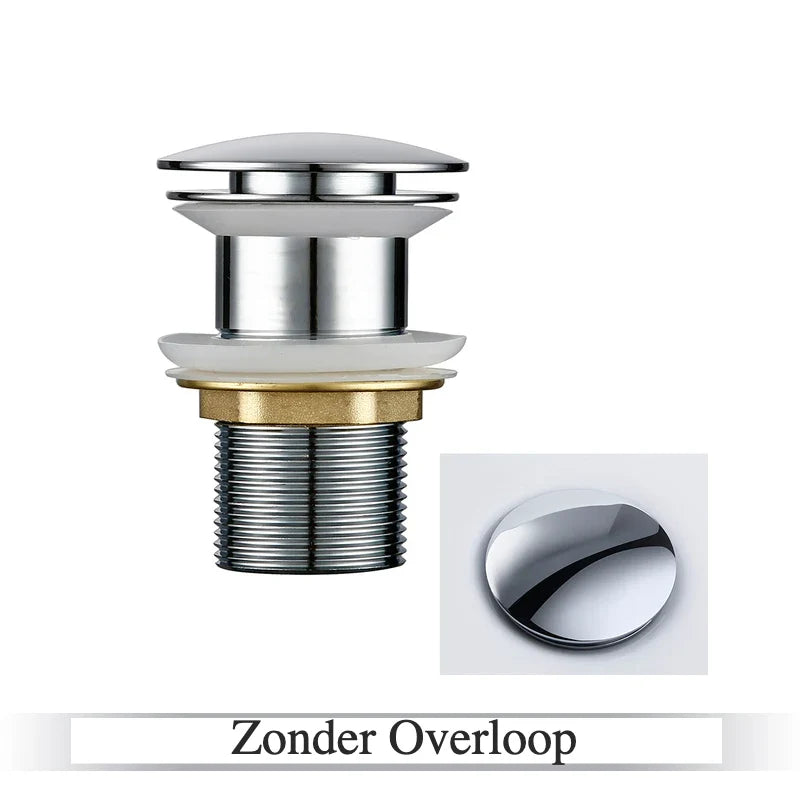 Pop-Up Drain Stopper Solid Brass One-Touch