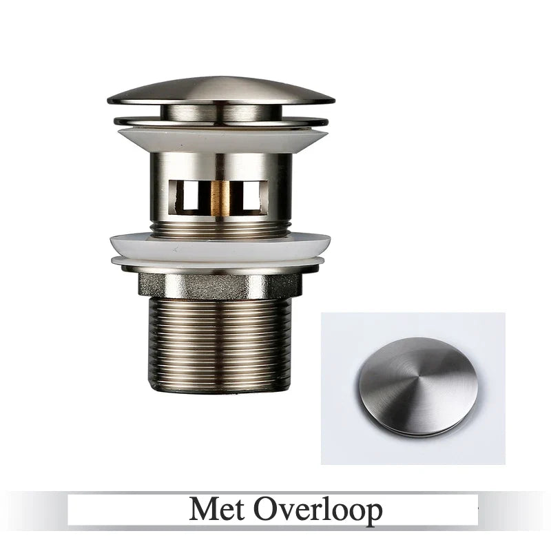 Pop-Up Drain Stopper Solid Brass One-Touch