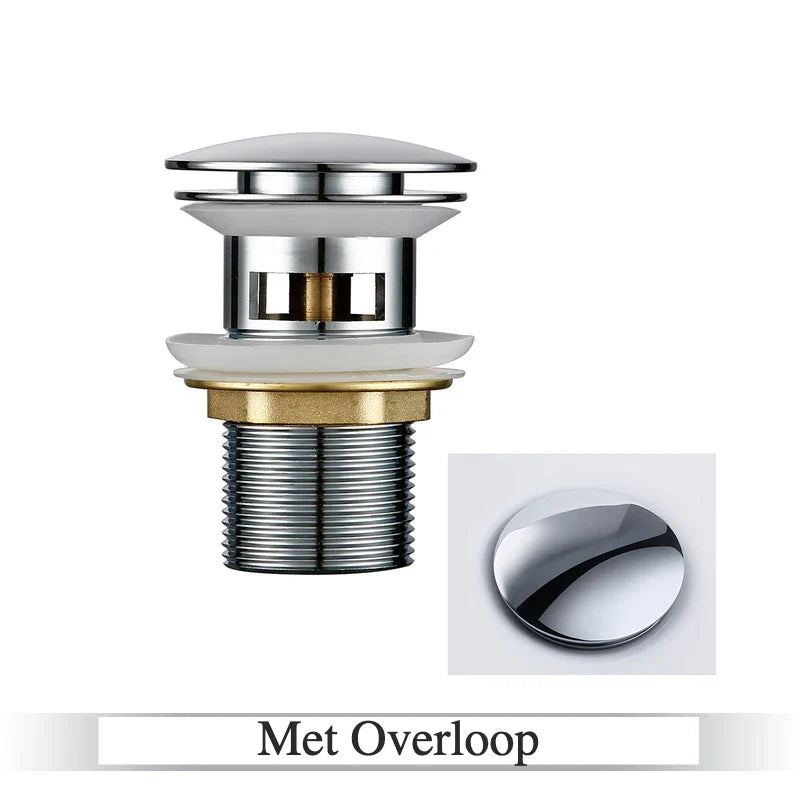 Pop-Up Drain Stopper Solid Brass One-Touch