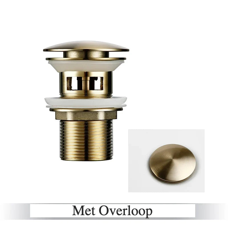 Pop-Up Drain Stopper Solid Brass One-Touch