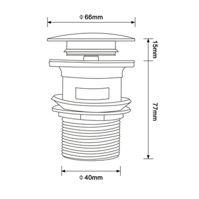 Pop-Up Drain Stopper Solid Brass One-Touch