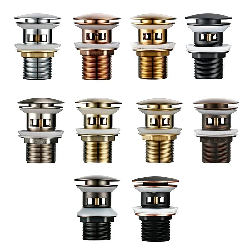 Pop-Up Drain Stopper Solid Brass One-Touch