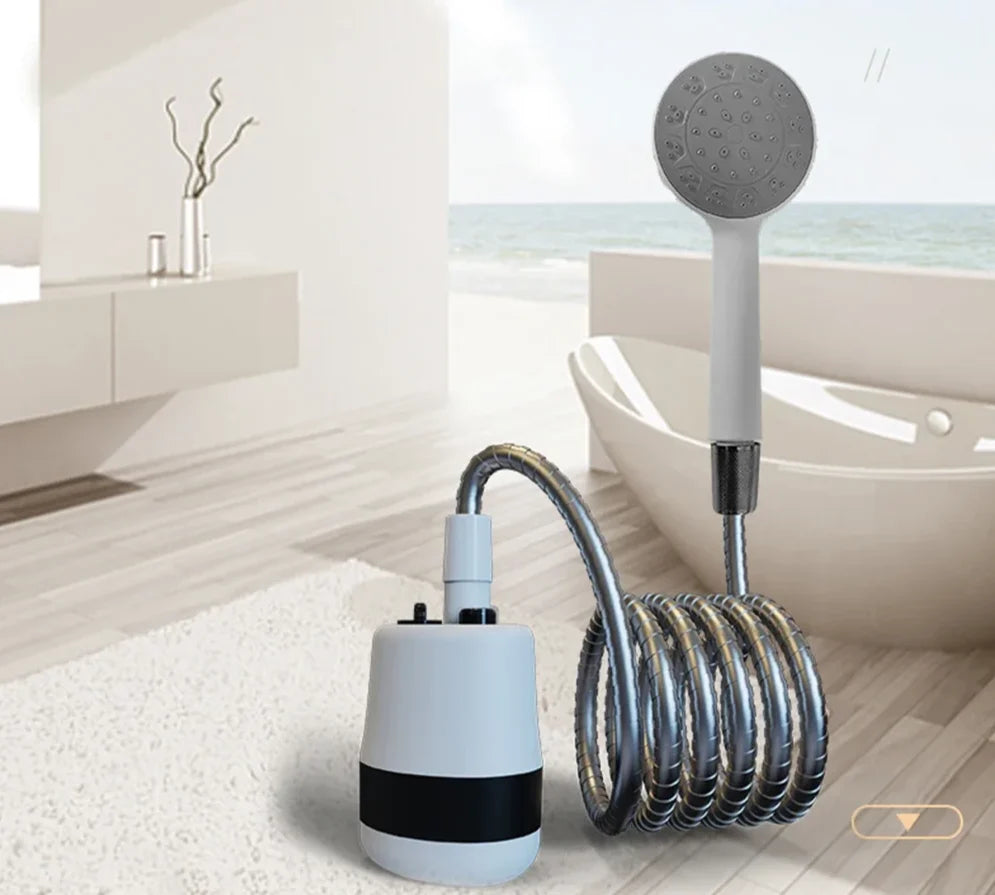 Portable Camping Shower Handheld Rechargeable 45-Min Runtime