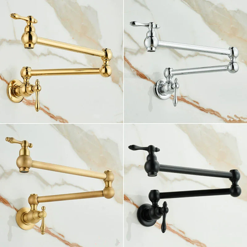 Pot Filler Faucet Foldable 360 Degree Solid Brass