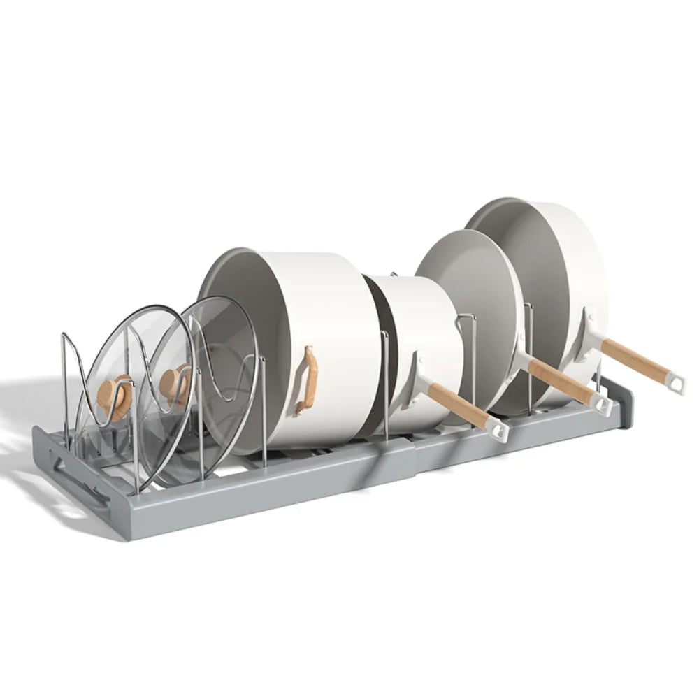 Pot Lid & Utensil Organizer Foldable Space-Saving ABS