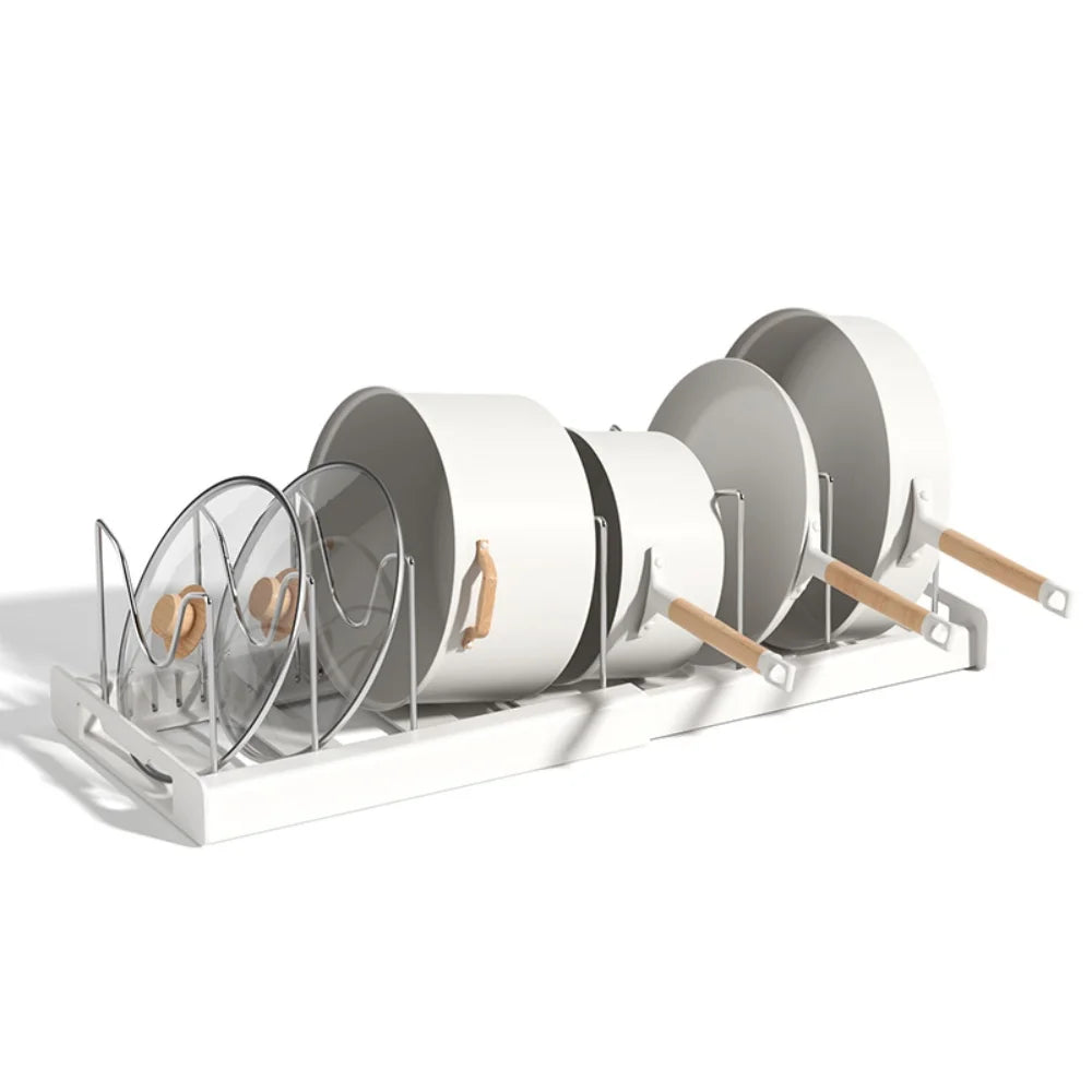 Pot Lid & Utensil Organizer Foldable Space-Saving ABS