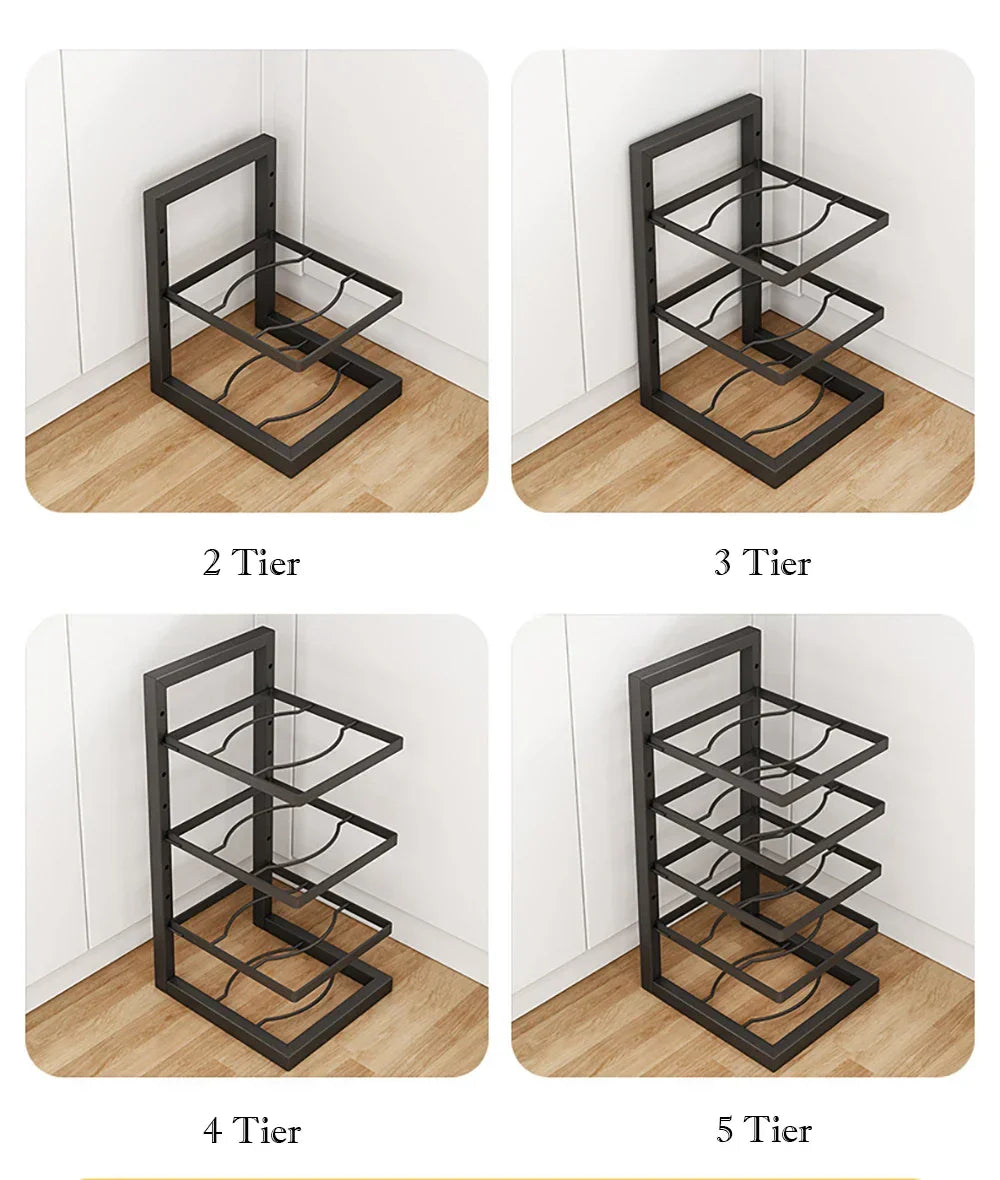 Pot & Pan Organizer Adjustable Multi-Layer Carbon Steel