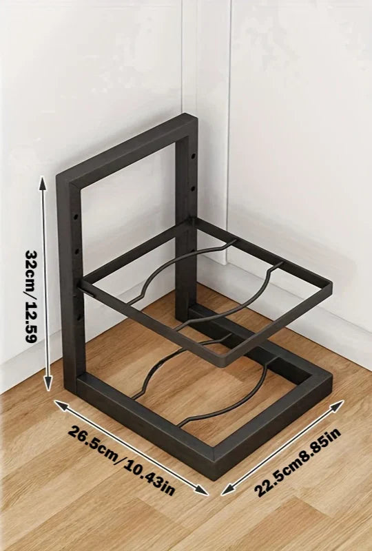 Pot & Pan Organizer Adjustable Multi-Layer Carbon Steel