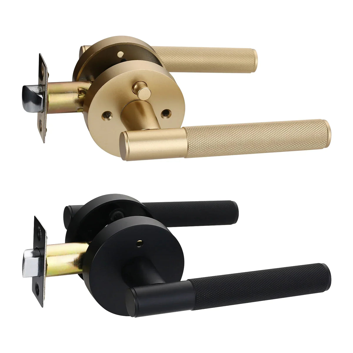 Privacy Door Lever Knurled Handle Keyless Lock