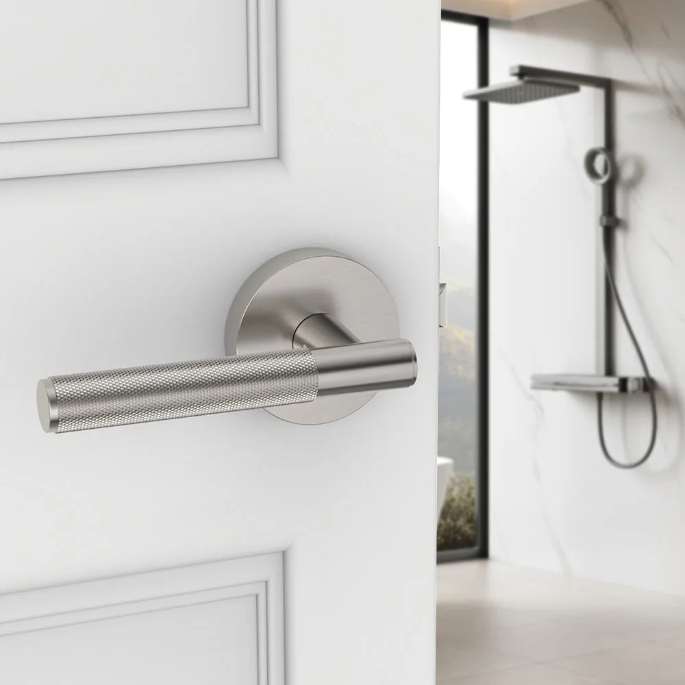 Privacy Door Lever Knurled Handle Keyless Lock