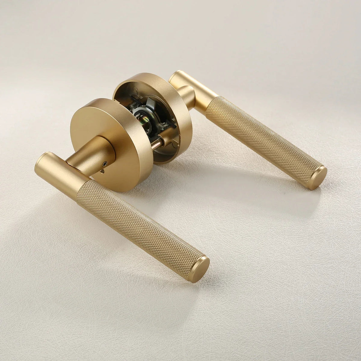Privacy Door Lever Knurled Handle Keyless Lock