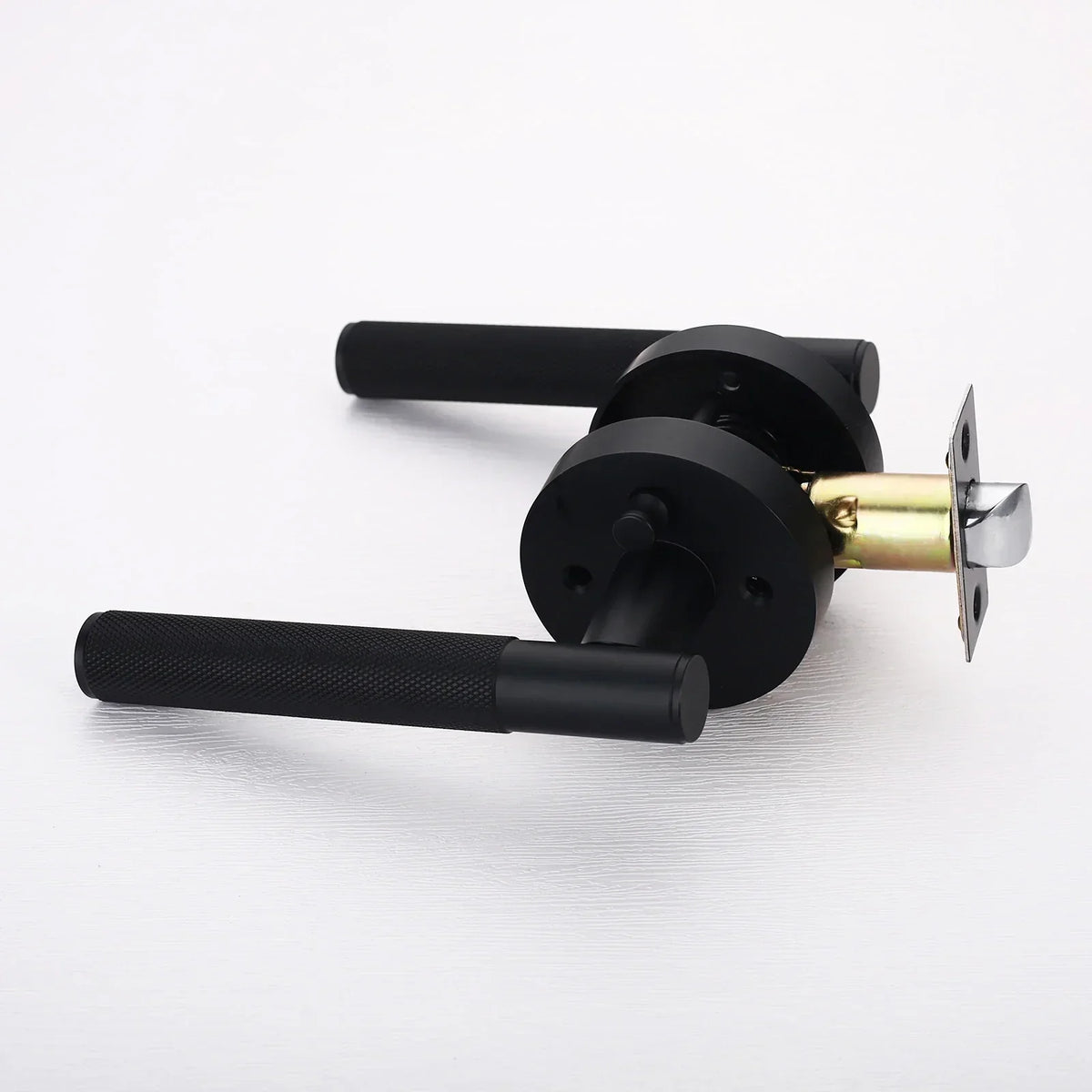 Privacy Door Lever Knurled Handle Keyless Lock