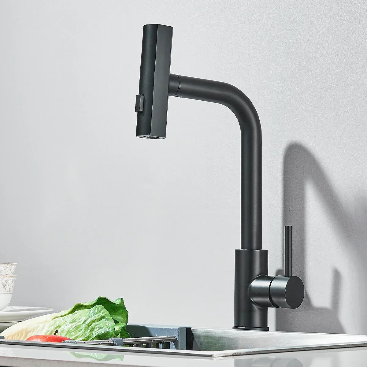 Pull-Out Kitchen Faucet 304 Stainless Steel 6 Spray Modes
