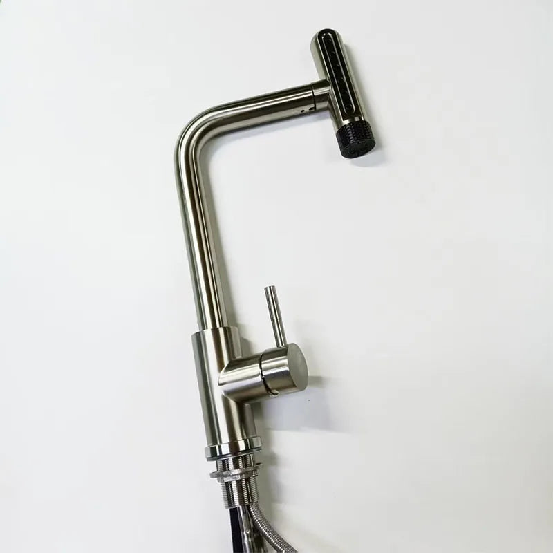 Pull-Out Kitchen Faucet 304 Stainless Steel 6 Spray Modes