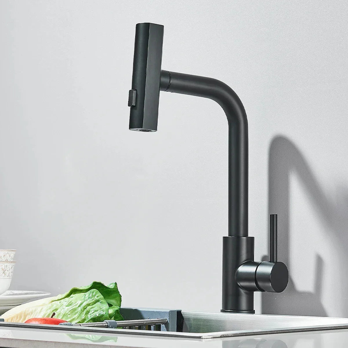 Pull-Out Kitchen Faucet 304 Stainless Steel 6 Spray Modes