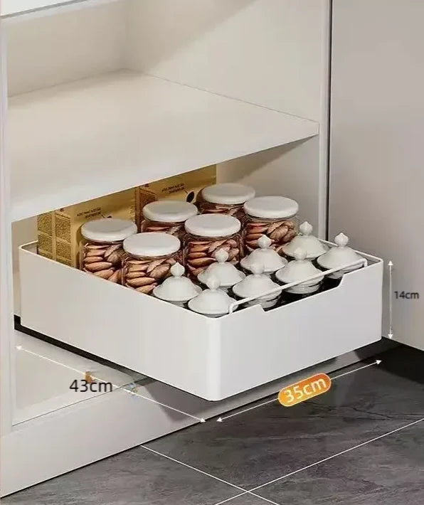 Pull-Out Kitchen Organizer Self-Adhesive Smooth & Quiet Rails