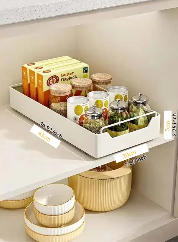Pull-Out Kitchen Organizer Self-Adhesive Smooth & Quiet Rails