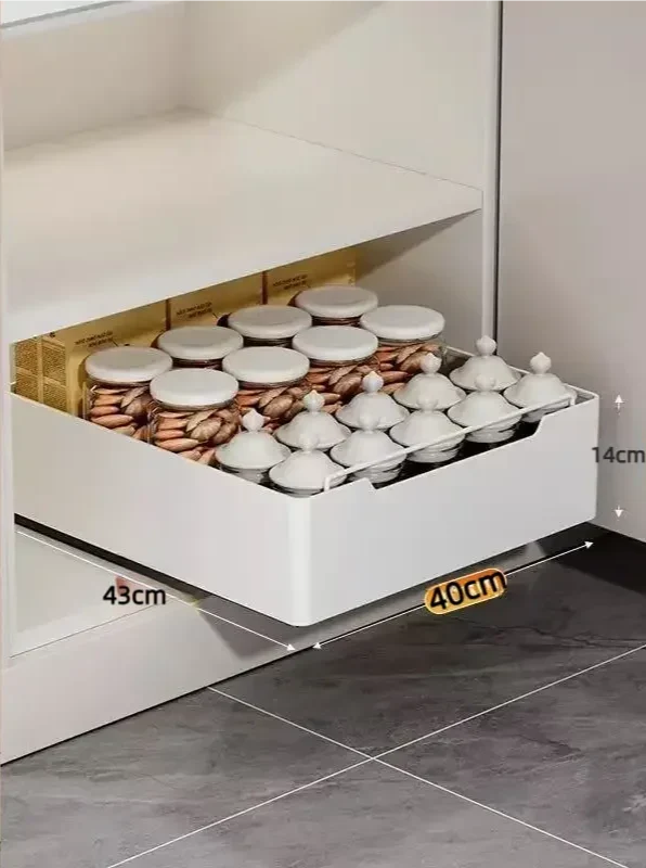 Pull-Out Kitchen Organizer Self-Adhesive Smooth & Quiet Rails