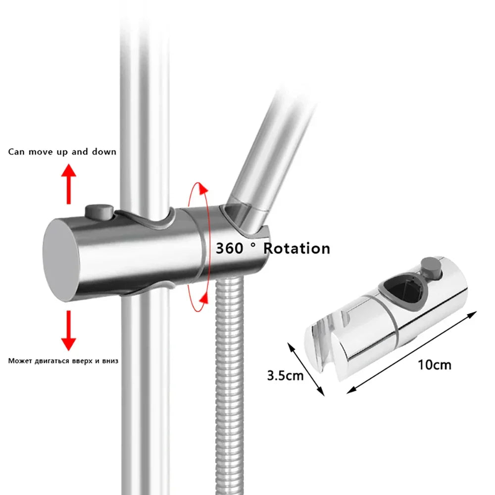 Rainfall Shower System Adjustable Height Handheld Stainless Steel