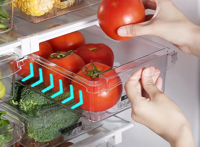 Refrigerator Drawer Under-Shelf Transparent Pull-Out