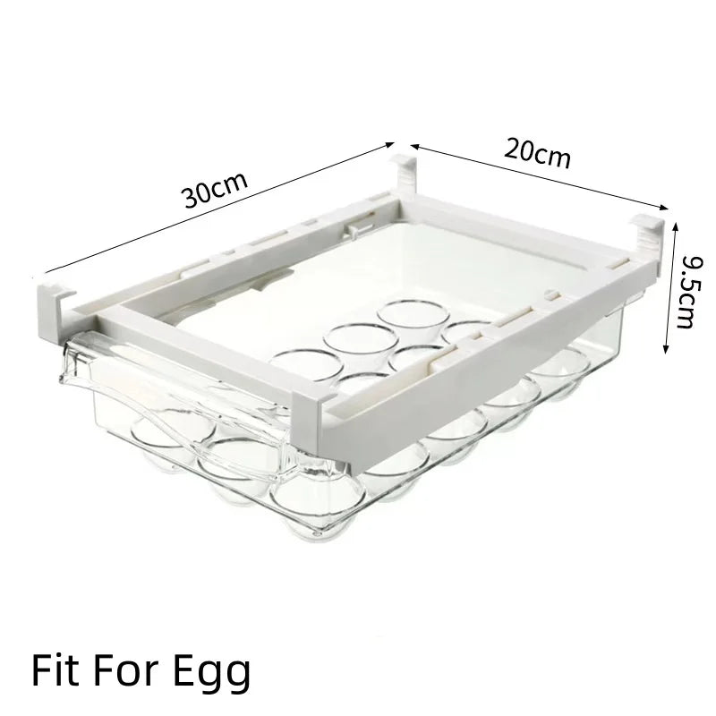 Refrigerator Drawer Under-Shelf Transparent Pull-Out