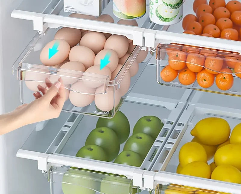 Refrigerator Drawer Under-Shelf Transparent Pull-Out