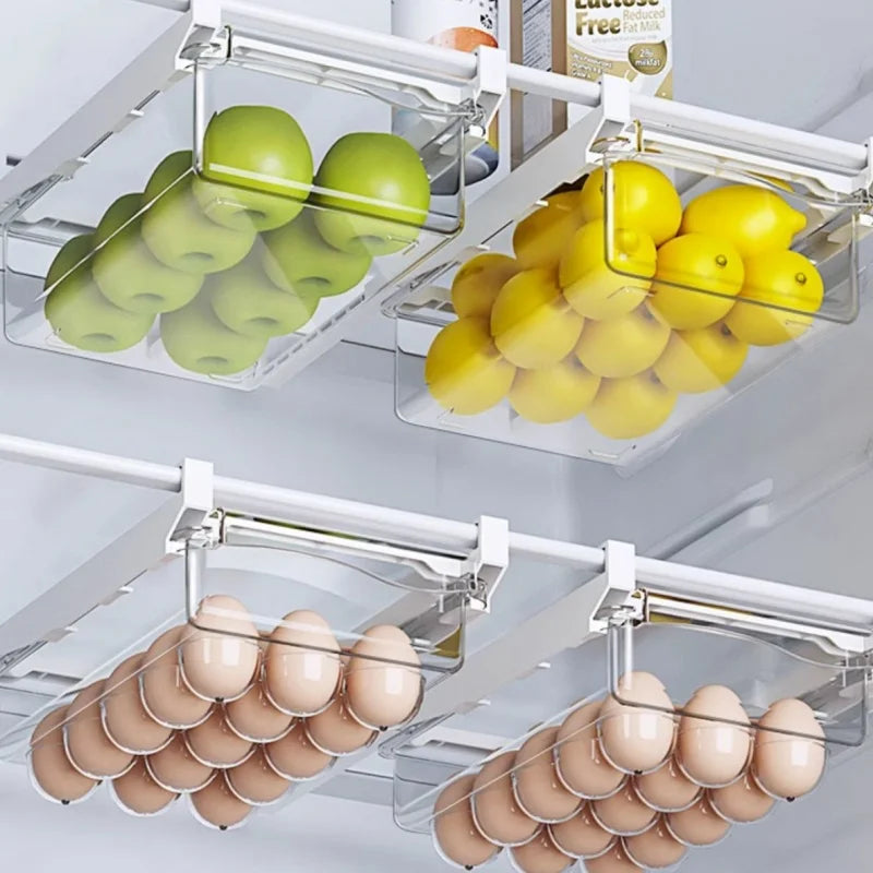 Refrigerator Drawer Under-Shelf Transparent Pull-Out