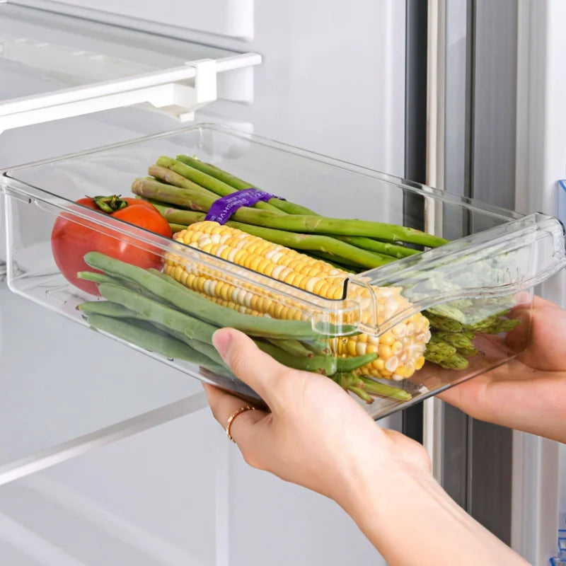 Refrigerator Drawer Under-Shelf Transparent Pull-Out