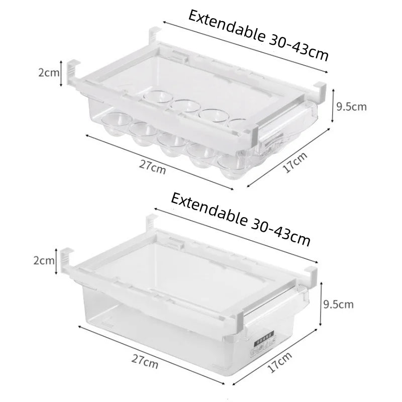 Refrigerator Drawer Under-Shelf Transparent Pull-Out