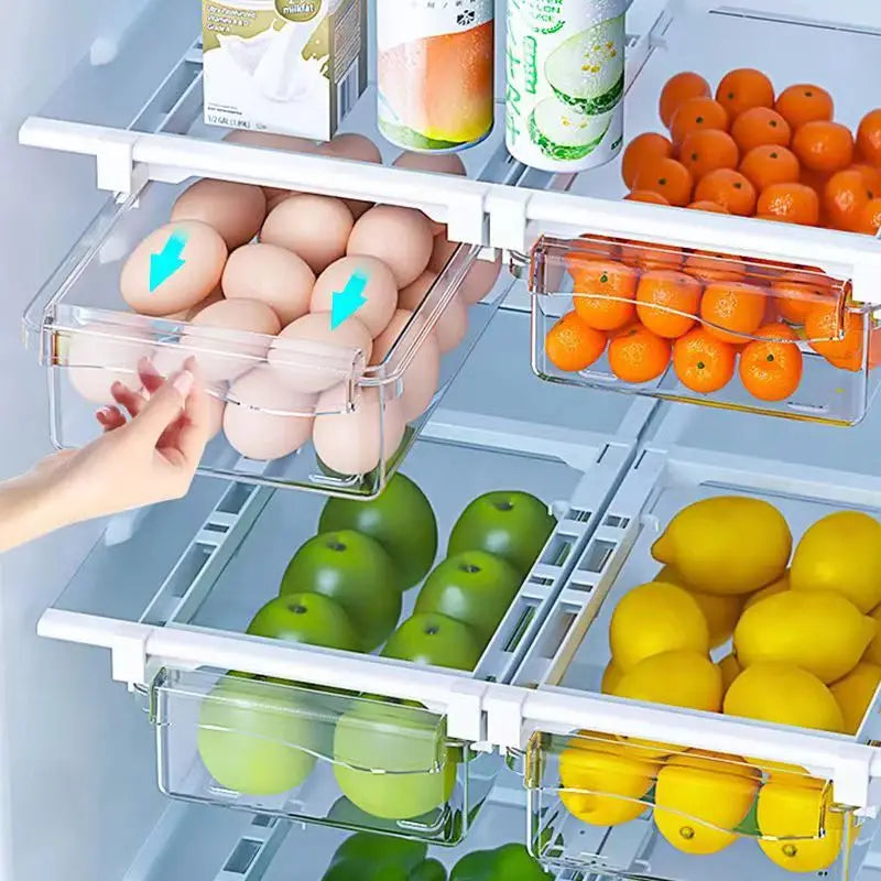 Refrigerator Drawer Under-Shelf Transparent Pull-Out