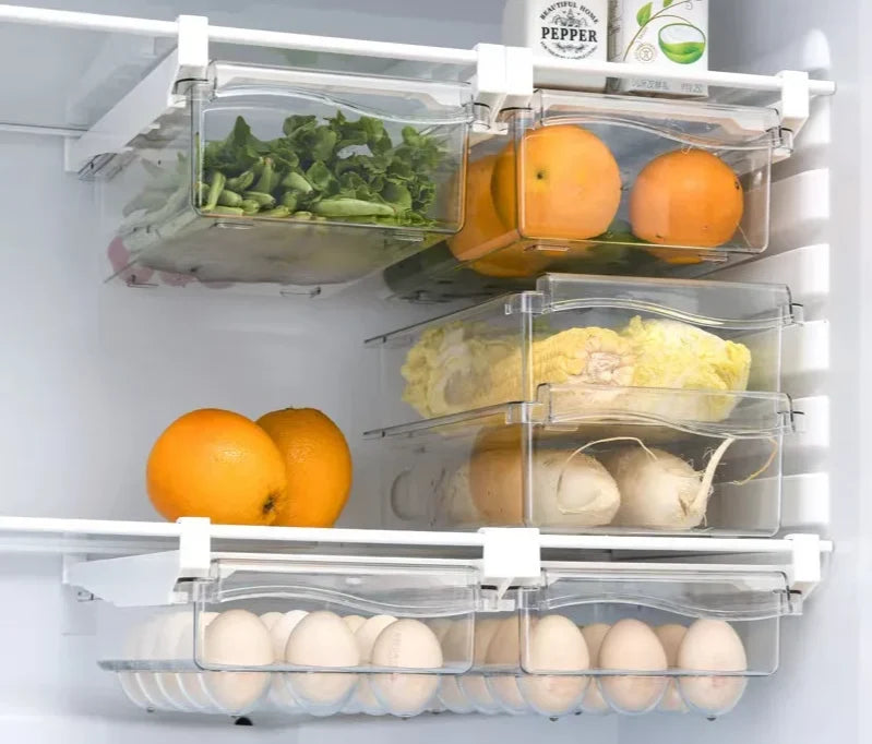 Refrigerator Drawer Under-Shelf Transparent Pull-Out