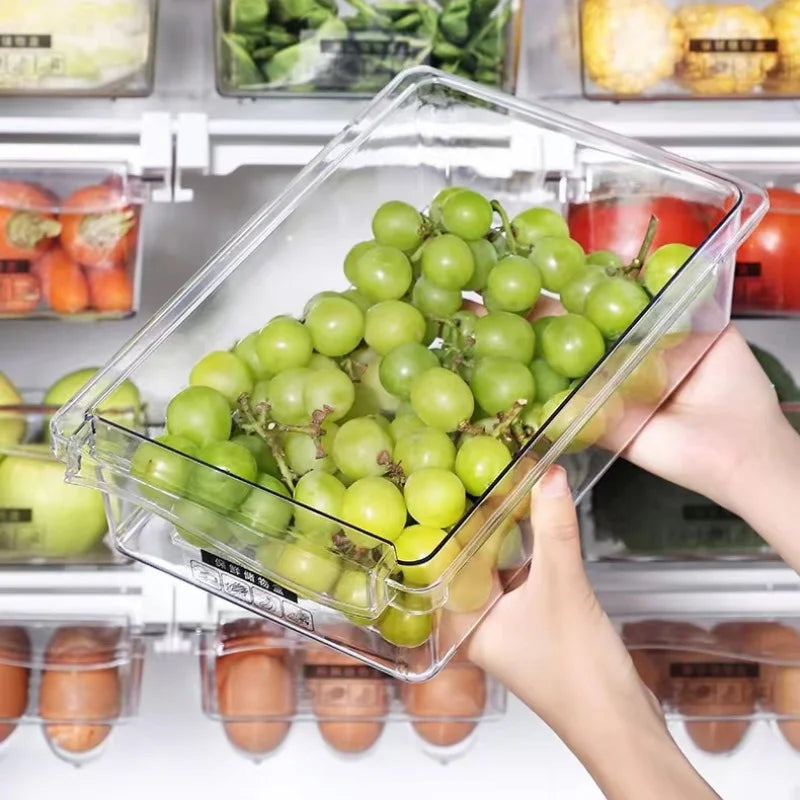 Refrigerator Drawer Under-Shelf Transparent Pull-Out