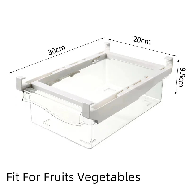 Refrigerator Drawer Under-Shelf Transparent Pull-Out