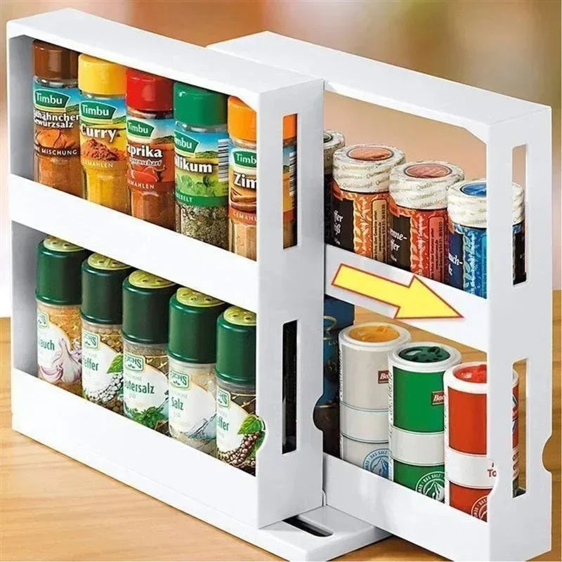 Rotating Organizer 2-Tier 360 Degree Rust-Resistant Metal