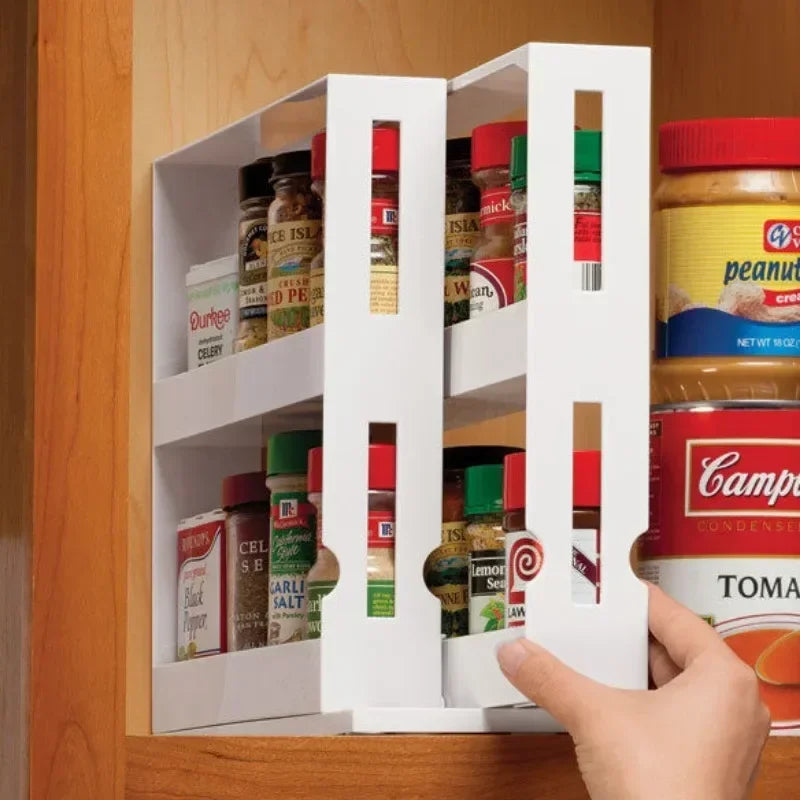 Rotating Organizer 2-Tier 360 Degree Rust-Resistant Metal