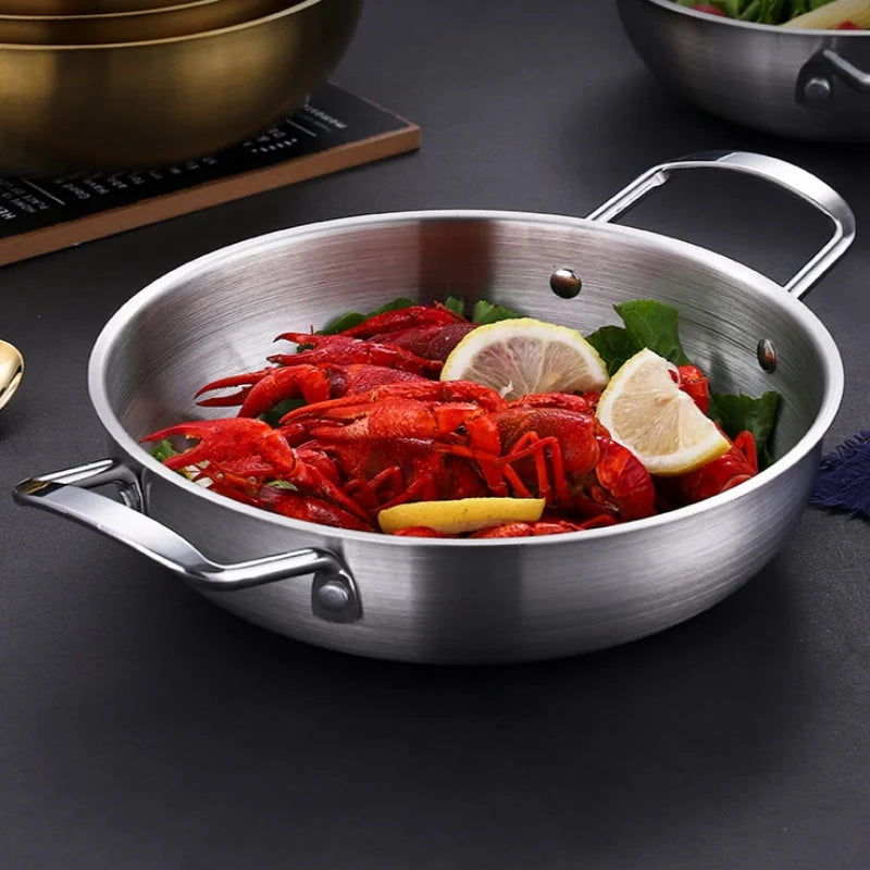 Sauce & Paella Pan Stainless Steel Even Heat