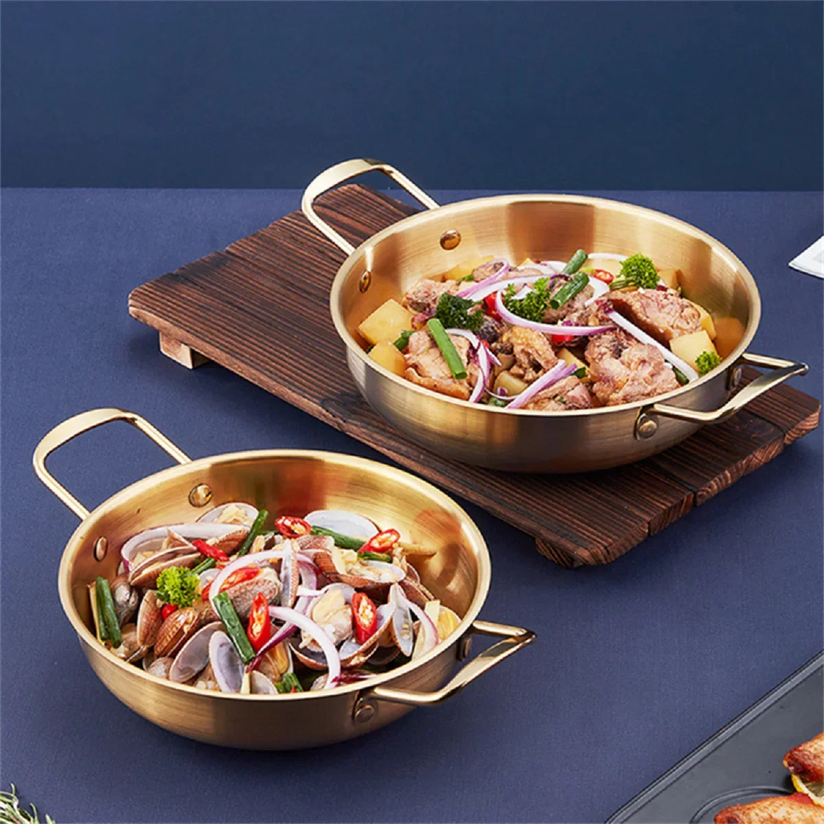 Sauce & Paella Pan Stainless Steel Even Heat