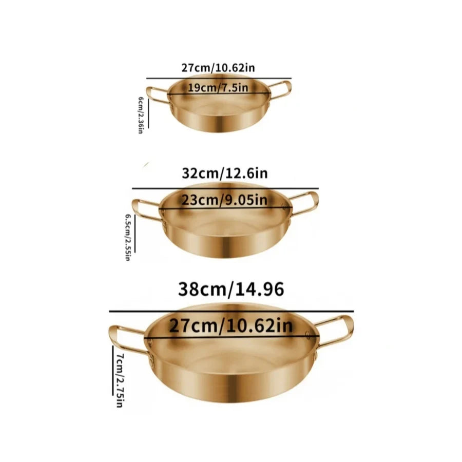 Sauce & Paella Pan Stainless Steel Even Heat