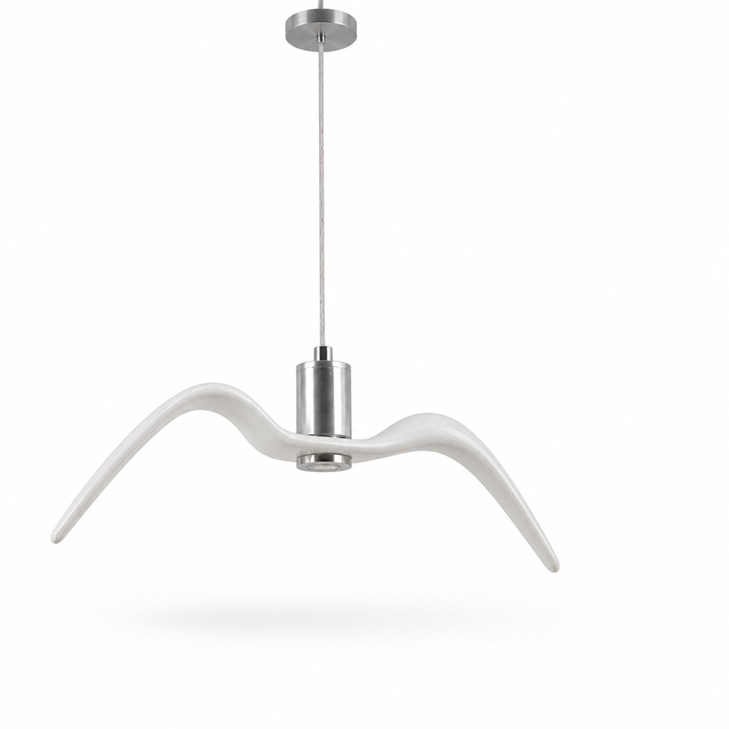 Sculptural Hanging Indoor Bird Pendant Lamp