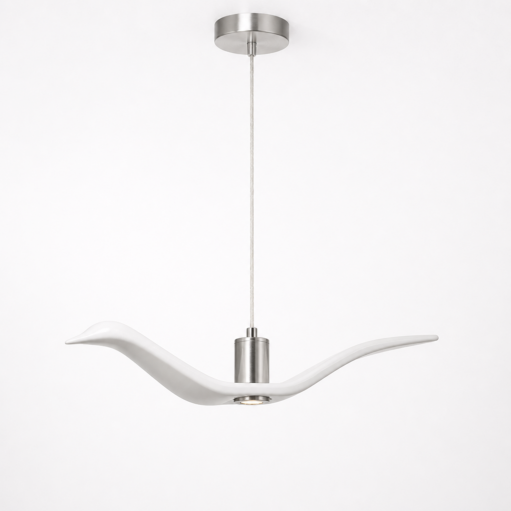 Sculptural Hanging Indoor Bird Pendant Lamp