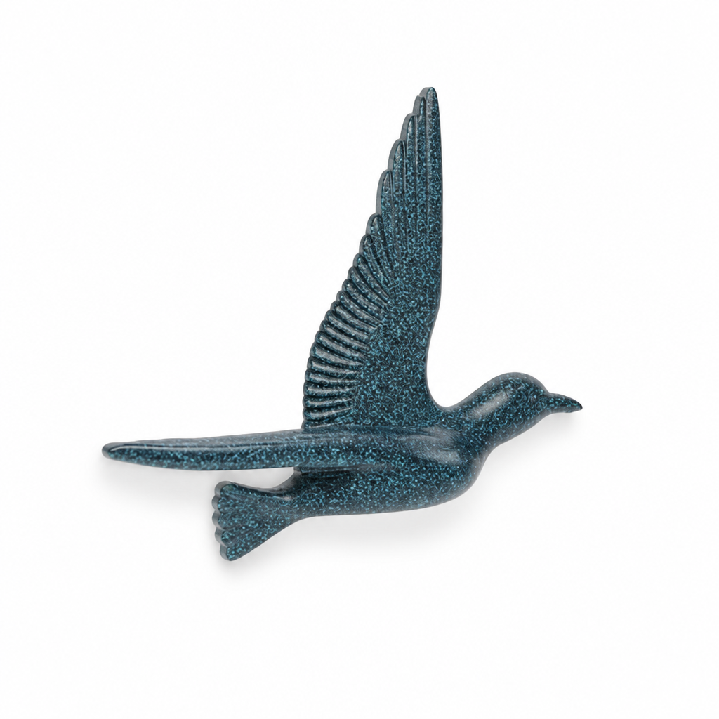 Sculptural Seagull Polyresin Coastal Wall Decor