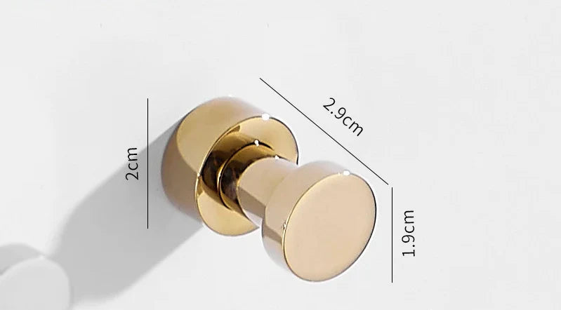 Self-Adhesive Wall Hook Solid Brass Polished Chrome