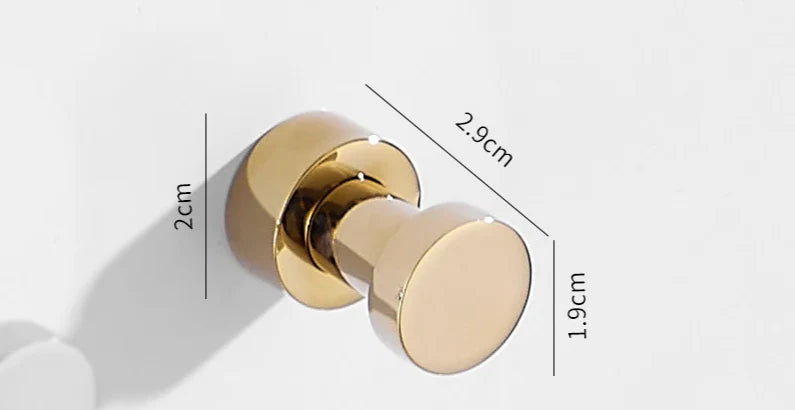Self-Adhesive Wall Hook Solid Brass Polished Chrome
