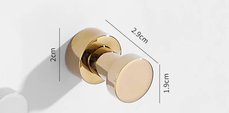 Self-Adhesive Wall Hook Solid Brass Polished Chrome